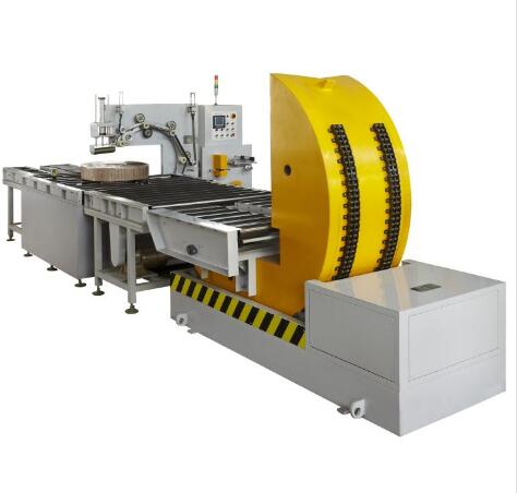 Inline automatic coil wrapping machine packing copper strip and pipe coils