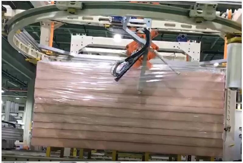 Wrapping a pallet in 0.8 minutes- is this a high-speed ring type pallet packaging machine?
