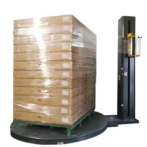 Semi-automatic turntable pallet packer