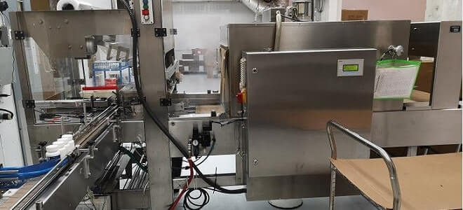 Stainless teel made sleeve shrink wrapping machine packing medicine-vitamin bottles