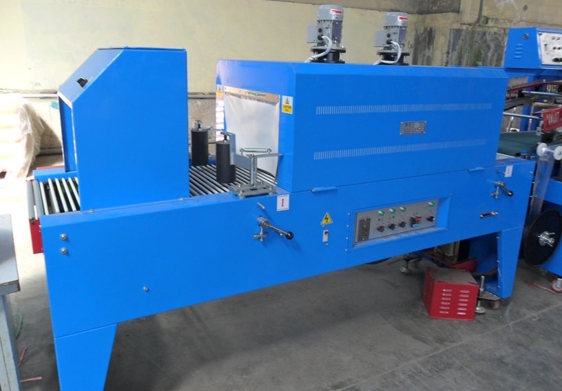 shrink oven with cooling fans and press rollers-min