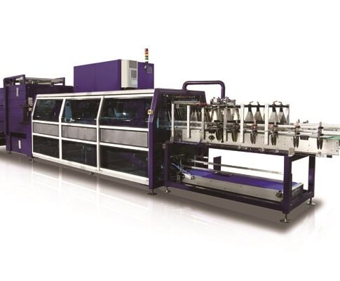 half-tray forming and shrink wrapping machine for bottles and cans