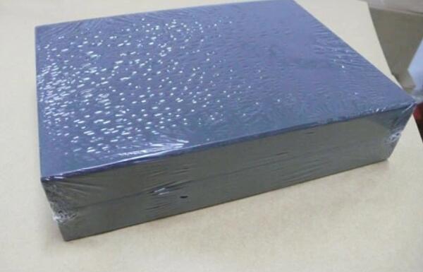 Fish eyes on shrink wrap package